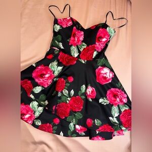 Juniors Floral A-line Party Dress - B. Darlin